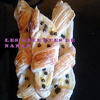 recette Torsades crème pâtissière-pépites de chocolat