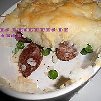 recette Parmentier chipolata, petit pois