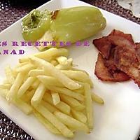 recette Piment farci, bacon, frites