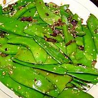 recette Pois mangetout sautés aux graines de sésame