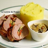 recette Filet mignon farci aux poivrons doux et amandes