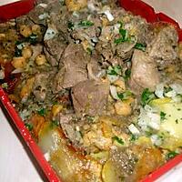 recette kbab kssantini (gratin pdt au mouton )