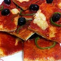 recette pizza carré a la semoule