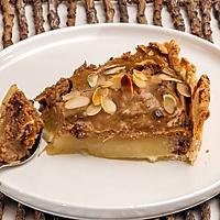 recette Tarte aux poires, châtaignes, chocolat et amandes