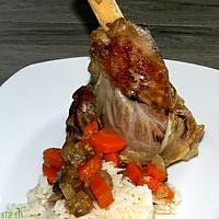 recette Souris d'agneau aux carottes et champignons