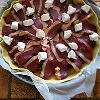 recette TARTE SALEE POIVRONS MAGRET DE CANARD CHEVRE MIEL