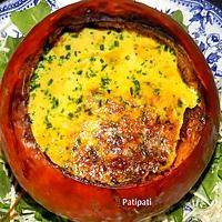 recette Potimarron farci aux oeufs et lardons