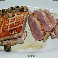 recette Magret de canard aux champignons des grottes belges