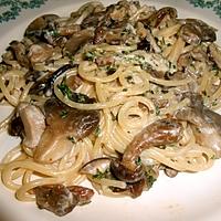 recette SPAGHETTADE AUX CHAMPIGNONS MELANGES