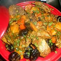 recette Tajine d agneau aux pruneaux,carotte et courge