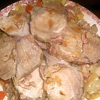 recette Roti de porc au chou blanc braisé