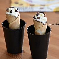 recette Mini cône chocolaté garni de chantilly