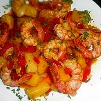 recette Gambas a l ananas