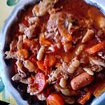 recette poulet  façon  cassoulet    aux  plaisirs gourmands de joyce