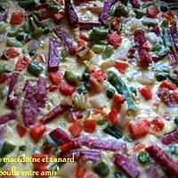 recette QUICHE SANS PATE : MACEDOINE CANARD