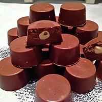 recette Chocolats fourrés praliné et chocolat au lait