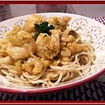 recette Spaghetti aux Crevettes, sauce crémeuse aux épices Cajun