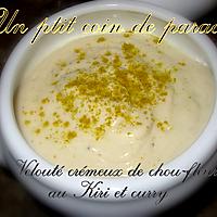 recette Velouté crémeux de chou-fleur au kiri et curry