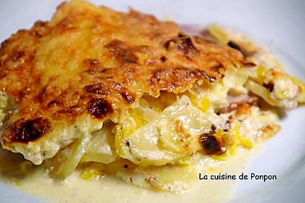 gratin de potiron, p de t, bacon et lardons (9)