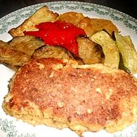 recette ESCALOPE DE POULET PANEE LEGUMES GRILLES