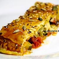 recette calzone feuilleté aux courgettes, tomates et chorizo