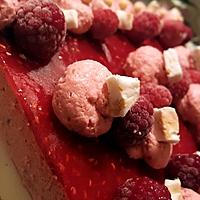 recette entremet framboise nougat