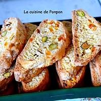 recette Biscotti aux pistaches et pépites d'abricots