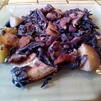 recette Fricassée de chou rouge au lard