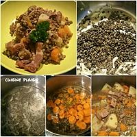 recette Lentilles vertes aux carottes et lardons