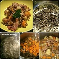 recette Lentilles vertes aux carottes et lardons