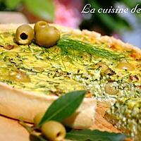 recette Tarte aux courgettes et olives aux poivrons