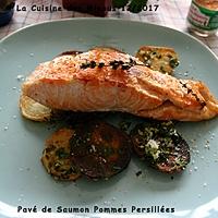 recette Pavé de Saumon aux Pommes de terre en Persillade