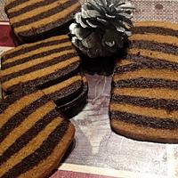 recette Sablés rayés chocolat amande