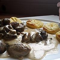 recette Paillard de veau sauce bolets et champignons de paris