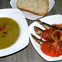 recette Soupe aux pois à la marocaine et sardines grillées