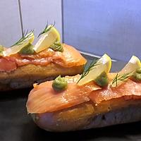 recette Éclair avocat, saumon et wasabi