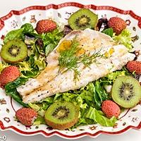 recette Salade de bar aux fruits d'hiver