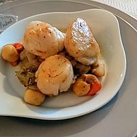 recette Saint Jacques rôties sur fondue d'endives