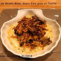 recette Cassolette de Boudin Blanc Sauce foie gras et Truffe