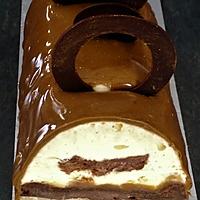 recette Bûche vanille, caramel et chocolat