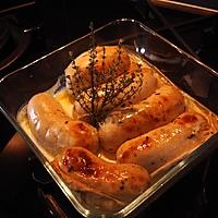 recette Le petit boudin blanc mariner au lait et  thym .....