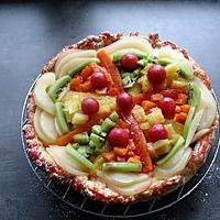 recette Tarte soleil aux fruits en sirop et sa crème pâtissière