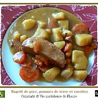 recette Ragoût de porc, carottes et pommes de terre