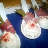 recette mousse de chevre frais asperge et pancetta