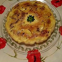 recette Tarte aux  pommes parfumée à la vanille ..façon  crème brûlée