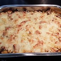 recette Gratin de torsettes au poulet, sauce béchamel au camembert