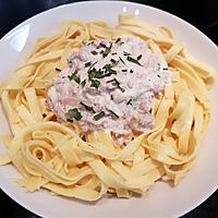 recette Tagliatelles au thon et fromage de chèvre