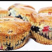 recette muffins aux myrtilles et cassis