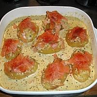 recette Meilleur recette de pommes de terre  au saumon fumé et sa délicieuse sauce à l' estragon  .... Osez - tester !