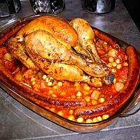 recette Poulet rôti cuit sur  légume couscous aux épices orientales  ...